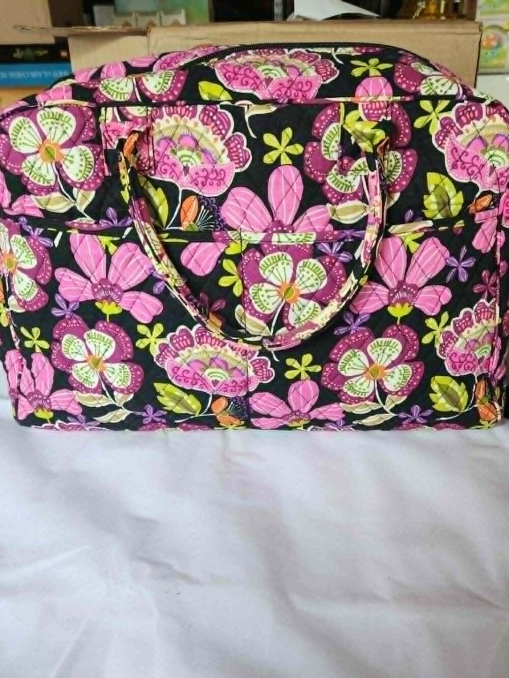 Vera Bradley Quilted Duffel Bag – Floral Print